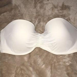 Victoria’s Secret white bandeau bikini top 36D
